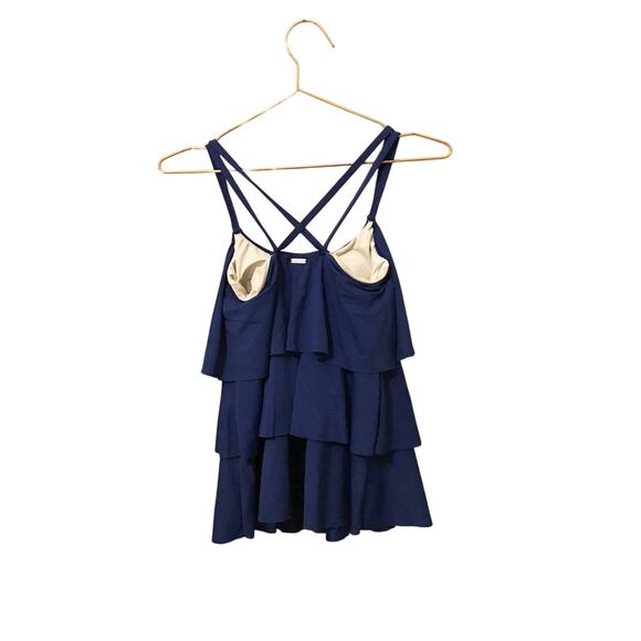 Lands end tiered layer tankini top size 4 - Picture 2 of 7